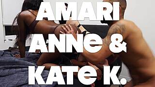 Amari Anne helps Kate with her first big black cock