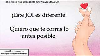 Jerk off instructions in Spanish: stroke fast, it's an order, cum for me!