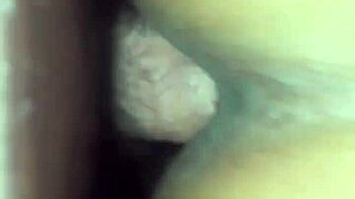 Black girl takes big white cock doggystyle bent over