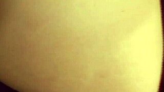 horny brunette babe strips nude for interracial blowjob and creampie