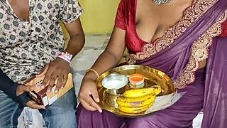 Rakhi 2023 인디안 계형제 자매 섹스 슬로모션!