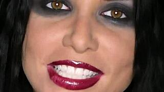 brunette pornstar gets chained and roughed up by derrick pierce in hardcore scene