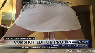 this teen amateur FUCKS her sexy ass on a dildo