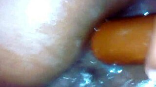 Intense ass play with dildo and big cock