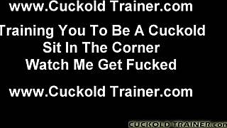 Old dominant wife fucks loser cuckold in bdsm femdom session