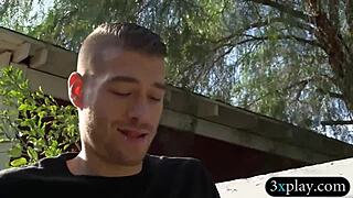 small tits babe gets banged in the ranch