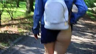 caught masturbating pussy in park 😏🌳