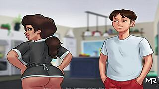 Maid Dances and Shakes Big Ass in Summertime Saga Episode 4 Scene 24