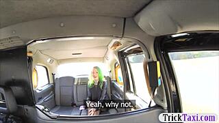 Tattooed chick blows and gets drilled in backseat action