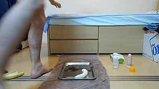 Banana Play Turns Into Solo Dildo Fun for Gay Stud