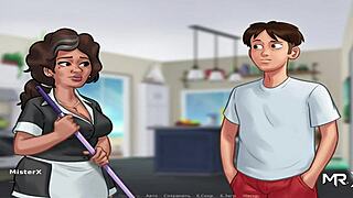 Maid Dances and Shakes Big Ass in Summertime Saga Episode 4 Scene 24