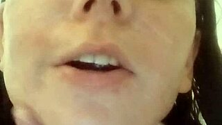 brunette bathing in the shower