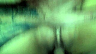 busty brunette rides her mans dick, cumshot on homemade tits