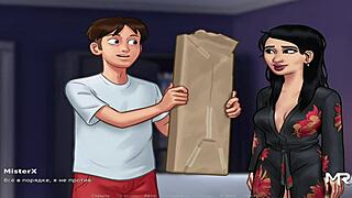 asian girl in summertimesaga gets crazy sex and blowjob