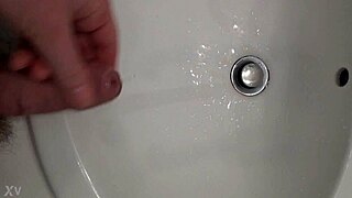 Pissing With Hard Cock!