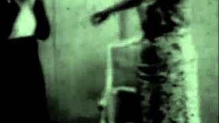 Vintage lesbian bondage in retro style.