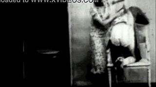 Vintage lesbian bondage in retro style.