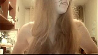 Blonde Teen Couple Has Intense Webcam Sex