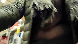 Naughty Hazel Shopping With Her Tits Out