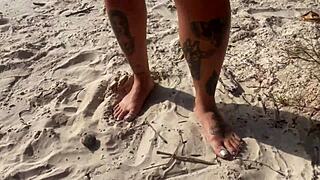 Shibari Bondage Restrains Small Tits in Public Outdoor Exposure