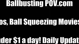 Rozdrťím ti koule na prach s femdom ponižováním