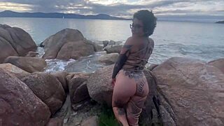 Shibari Bondage Restrains Small Tits in Public Outdoor Exposure