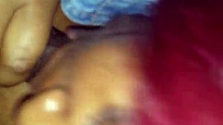 Ebony amateur girl sucks black cock well in pov scene