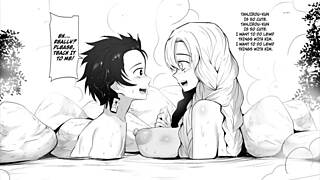 Mitsuri and Tanjiro in anime adventure 😊