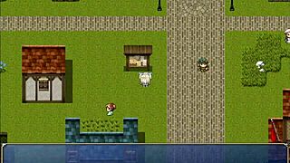 in this hentai, the blonde teen gets creampied in missionary by the excited guy after magic shrinks her.