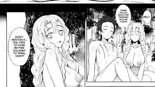 Mitsuri and Tanjiro in anime adventure 😊