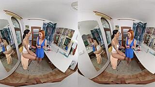 Two slutty redheads in Czech VR want to fuck hard.