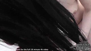 skinny young vera sucks my dick, licks my balls, gives handjob while watching me shoot jizz