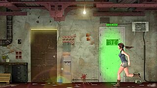 Big-breasted waifu gets her pussy licked and fucked in anime game