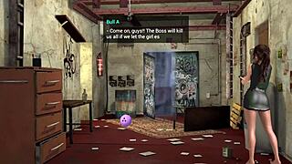 Big-breasted waifu gets her pussy licked and fucked in anime game