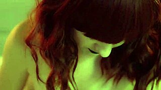 Hey, this goth redhead rides a cock cowgirl style and gets cum on her tits!