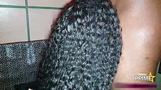 can this latina milf handle the monster cock in lingerie?