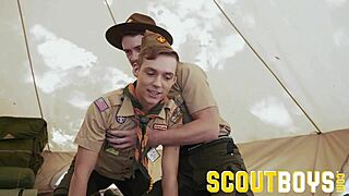 Sexy Smooth Scout Boys Wrestle And Bang Bareback In Tent 😈