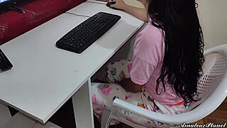 Latina teen tricked by uncle for blowjob