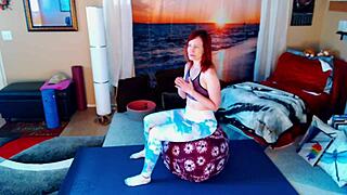 i'm doin yoga with aurora willows, her legs lookin so sexy