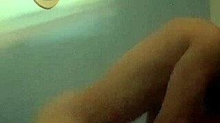 Watch this hairless brunette get her rosebud leaked in this steamy video
