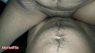 Husband and wife having a great time together.