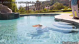 poolside tanning seduction