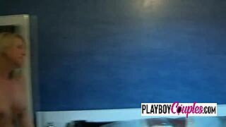 Outdoor blindfolded games between masked couples