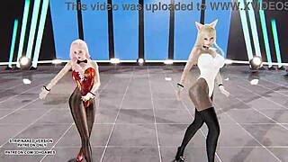 Hyuna dances sexy kpop with ahri and seraphine