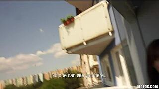 sexy brunette photographer flaunts perfect body before outdoor fun, wanna see?