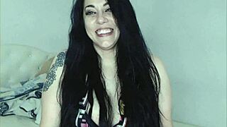 Check out this huge boobs blue eyed beauty flashing on cam 😍