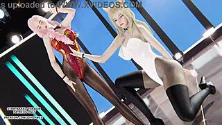 Hyuna dances sexy kpop with ahri and seraphine