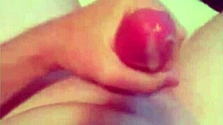 Mature woman masturbates intensely, leading to a massive cumshot explosion!