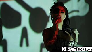 sexy christy mack plays with her ass and pussy