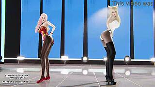 Hyuna dances sexy kpop with ahri and seraphine